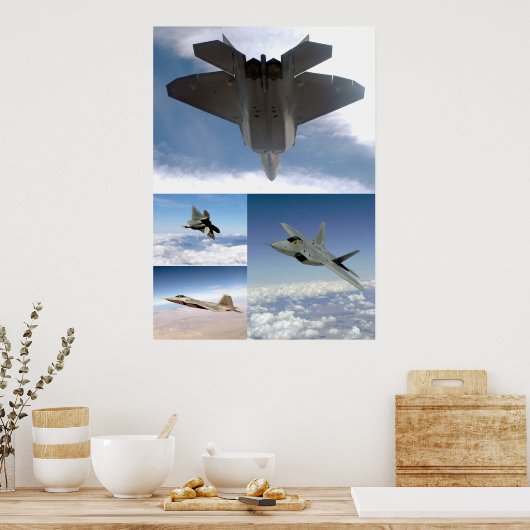Poster F22 Collage de Raptor (Cuisine)