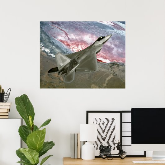 Poster F22 Raptor (Bureau à domicile)
