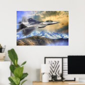 POSTER F22 RAPTOR JETTE SUR L'AMÉRIQUE (Bureau à domicile)