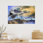POSTER F22 RAPTOR JETTE SUR L'AMÉRIQUE (Cuisine)