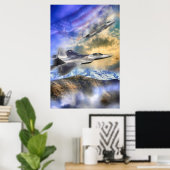 POSTER F22 RAPTOR JETTE SUR L'AMÉRIQUE (Bureau à domicile)