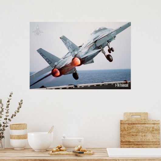 POSTER F-14 TOMCAT "APRÈS-BRÛLEUR" (Cuisine)