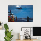 Poster F-14 Tomcat atterrir sur un porte-avions (Bureau à domicile)