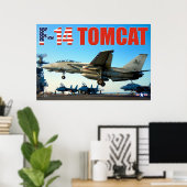 POSTER F-14 TOMCAT "HOOK DOWN" (Bureau à domicile)