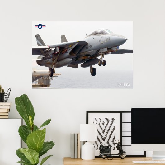 POSTER F-14 TOMCAT "LANCEMENT" (Bureau à domicile)