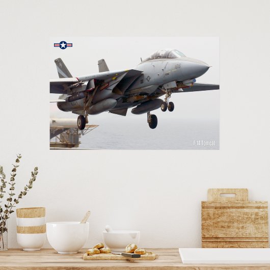 POSTER F-14 TOMCAT "LANCEMENT" (Cuisine)