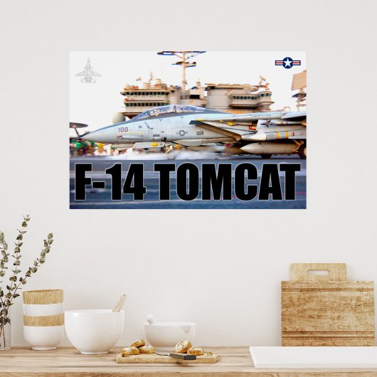 POSTER F-14 TOMCAT "LANCEMENT" (Cuisine)