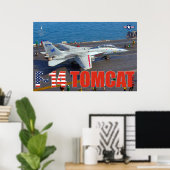 POSTER F-14 TOMCAT "LANCEMENT" (Bureau à domicile)