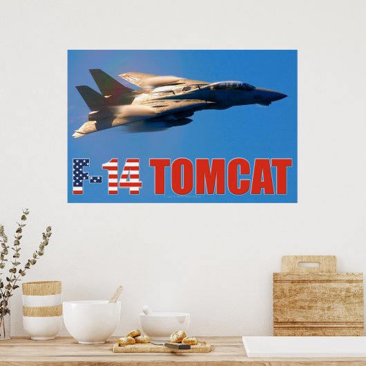 POSTER F-14 TOMCAT "MACH RUN" (Cuisine)