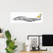 Poster F-14 Tomcat Military Fighter Jet VF-21 (Bureau à domicile)