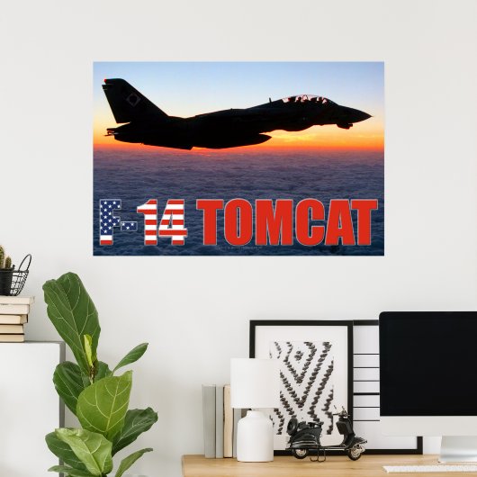 POSTER F-14 TOMCAT "PATROUILLE DE SOLEIL" (Bureau à domicile)