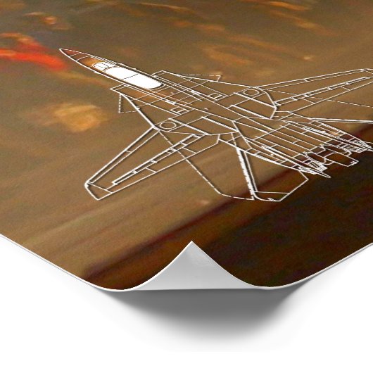 POSTER F-14 TOMCAT "SUNSET LANCH" (Coin)