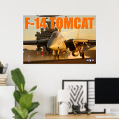 POSTER F-14 TOMCAT "SUNSET LANCH" (Bureau à domicile)