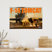 POSTER F-14 TOMCAT "SUNSET LANCH" (Cuisine)