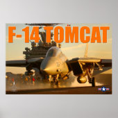 POSTER F-14 TOMCAT "SUNSET LANCH" (Devant)