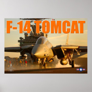 POSTER F-14 TOMCAT "SUNSET LANCH"