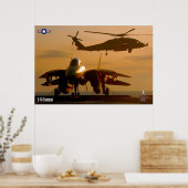 POSTER F-14 TOMCAT "SUNSET OPS" (Cuisine)