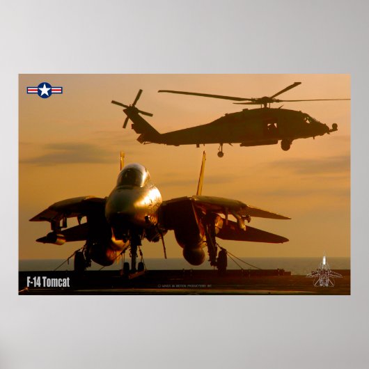 POSTER F-14 TOMCAT "SUNSET OPS" (Devant)