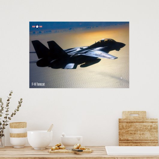 POSTER F-14 TOMCAT "SUR PATROLE" (Cuisine)