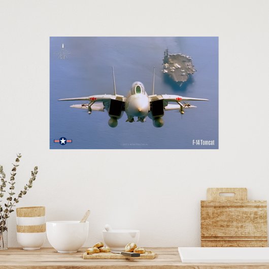 POSTER F-14 TOMCAT "SUR PATROLE" (Cuisine)