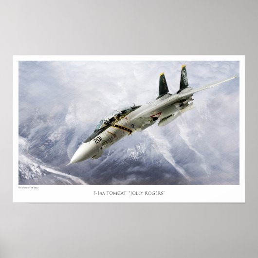 POSTER F-14A TOMCAT VF-84 JOLLYS ROGERS (Devant)