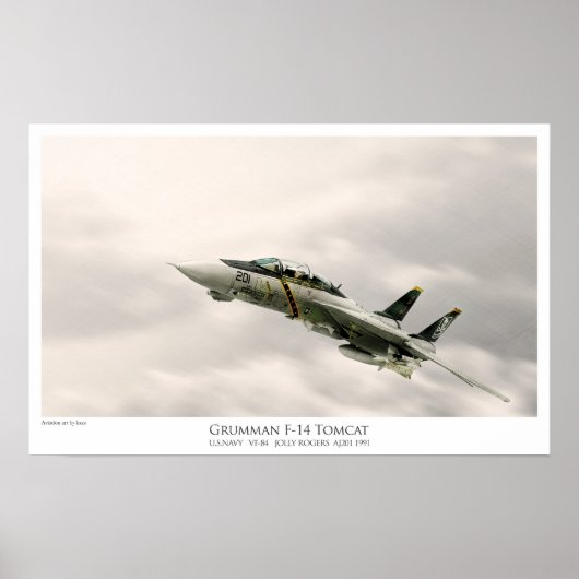 POSTER F-14A TOMCAT VF-84 JOLLYS ROGERS (Devant)