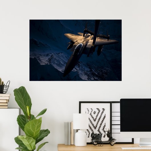 Poster F-15 Aigle de grève (Bureau à domicile)
