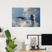 Poster F-15 Aigle en vol (Bureau à domicile)