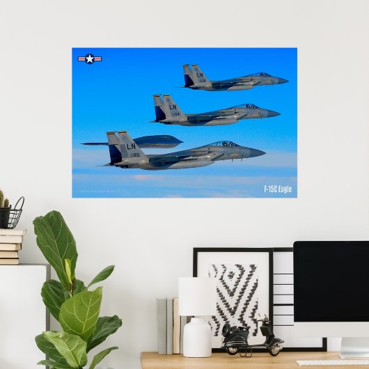 POSTER F-15C EAGLE (Bureau à domicile)