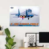POSTER F-15E GRÈVE EAGLE (Bureau à domicile)