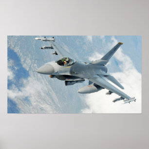 Poster F-16 Aéronefs de Faucon de combat