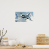 Poster F-16 Aéronefs de Faucon de combat (Cuisine)