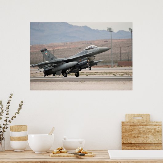 Poster F-16 Aéronefs de Faucon de combat (Cuisine)