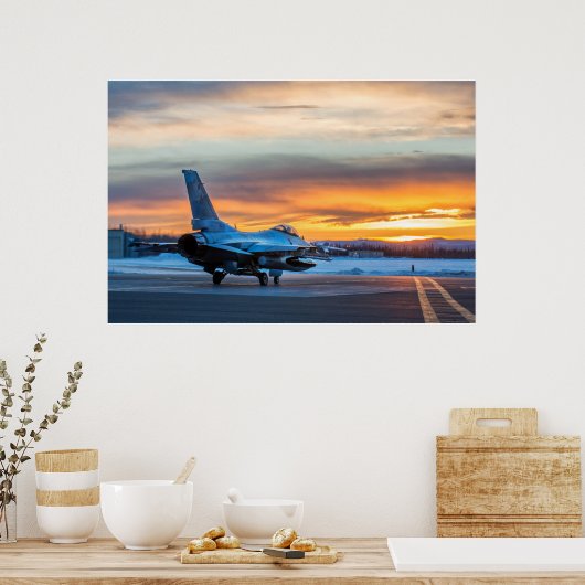 Poster F-16 Aéronefs de Faucon de combat (Cuisine)