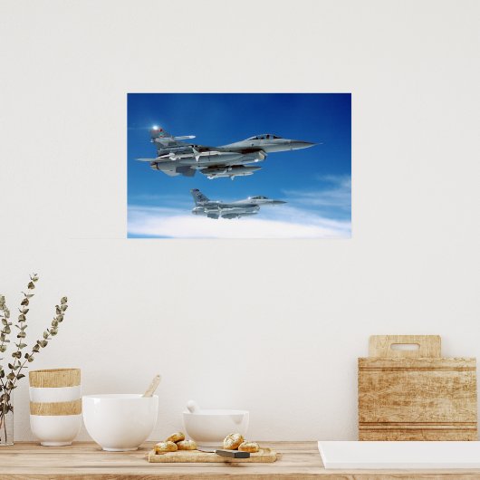 Poster F-16 de la Force aérienne (Cuisine)