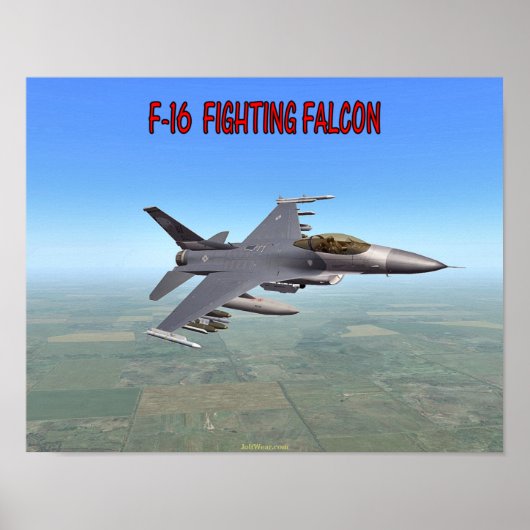 POSTER F-16 FALCON DE COMBAT (Devant)