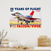 POSTER F-16 FALCON/VIPER - 50 ANS ! (Cuisine)