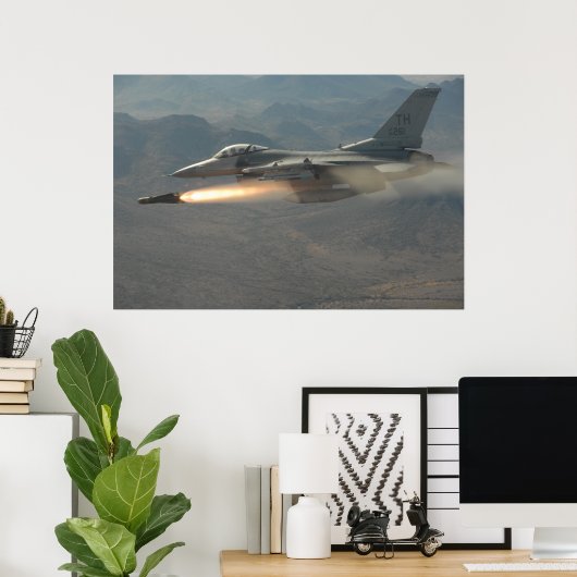Poster F-16 Faucon combattant (Bureau à domicile)