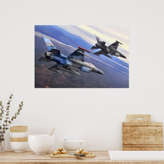 Poster F-16 Faucon combattant (Cuisine)