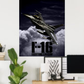 Poster F-16 Faucon combattant (Bureau à domicile)
