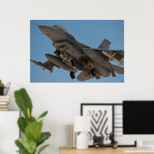 Poster F-16 Faucon combattant (Bureau à domicile)