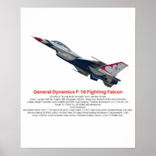Poster F-16 Fighting Falcon Fighter Jet