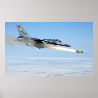 Poster F-16 lance un missile anticonformiste