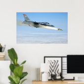 Poster F-16 lance un missile anticonformiste (Bureau à domicile)
