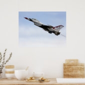 Poster F-16 Thunderbird En Vol (Cuisine)
