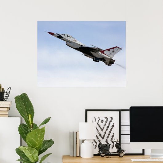 Poster F-16 Thunderbird En Vol (Bureau à domicile)