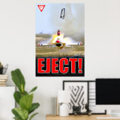 POSTER F-16C COMBAT FALCON - EJECT! (Bureau à domicile)