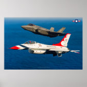 POSTER F-16C FALCON ET F-35A LIGHTNING II (Devant)