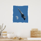 Poster F-18 y luna (Cuisine)