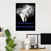 Poster F-22 Conception de Raptor (Bureau à domicile)